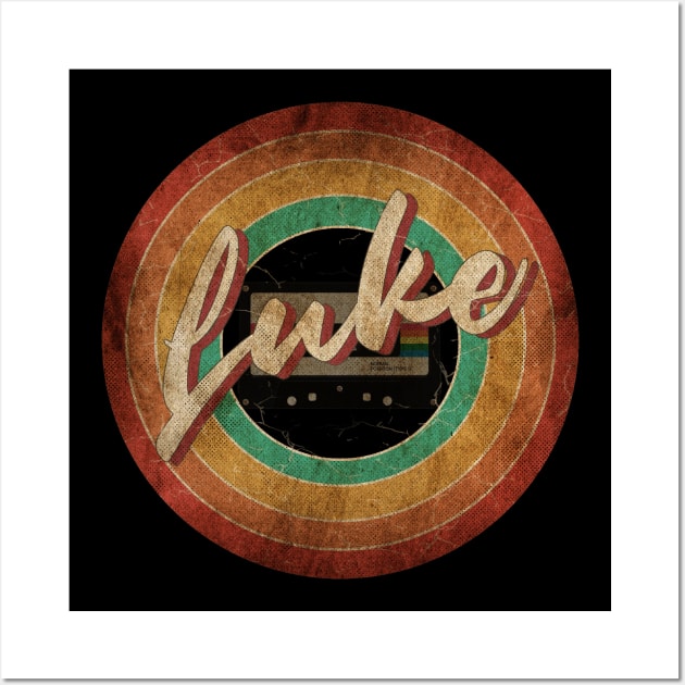 Luke Vintage Circle Art Wall Art by antongg